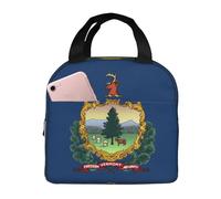 Ninainaid Vermont State Flag Prints Lunch Bag Leak-Proof Simple Large Insulated Lunch Tote Bag can Keep hot and Cold, Suitable for Work, picnics, and Travel.
