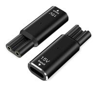 Nincha 15V Type-C Shaver Charging Adapter for Philips Electric Shaver 3000/5000/7000 Series, USB-C Female to HQ8508 Philips Shaver Male Converter, Black