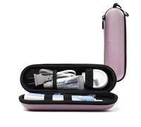 Nincha Compact Electric Toothbrush Travel Case, EVA Protective Storage Bag for Philips Sonicare/Oral-B, Waterproof Portable Carrying Case with Mesh Pocket & Elastic Bands (Smoky Pink)