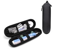 Nincha Compact Electric Toothbrush Travel Case, EVA Protective Storage Bag for Philips Sonicare/Oral-B, Waterproof Portable Carrying Case with Mesh Pocket & Elastic Bands (Black)