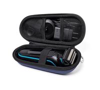 Nincha Electric Razor Case for Braun Series 3, 5, 7, 9 Shavers, Hard Shell EVA Travel Case with Charger Storage, Shaver Protective Carrying Case with Carabiner Navy Blue