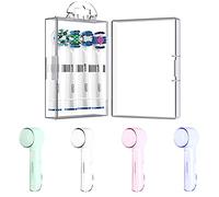 Nincha Electric Toothbrush Head Storage Case + 4 PCS Toothbrush Head Covers for Oral B