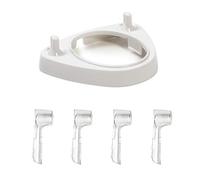 Nincha Food Safety Plastic Charging Station with Brush Head Storage and 4 Toothbrush Heads Dust-Proof Covers for Oral-B Electric Toothbrush Series.