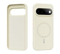 nincyee Basic Magnetic Case Compatible with Google Pixel 11/11 Pro, Solid Color Skin-friendly Liquid Silicone Hide Magnetic Shell Slim Fit Fingerprint-resistant Yellow