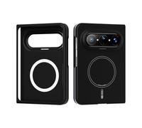nincyee Basic Magnetic Case Compatible with Huawei Pura X Max, Solid Color Skin-friendly Liquid Silicone Hide Magnetic Shell Slim Fit Fingerprint-resistant Black