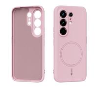 nincyee Basic Magnetic Case Compatible with Infinix Camon 50 Pro/50 Ultra, Solid Color Skin-friendly Liquid Silicone Hide Magnetic Shell Slim Fit Fingerprint-resistant Pink