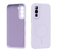 nincyee Basic Magnetic Case Compatible with Infinix Hot 70, Solid Color Skin-friendly Liquid Silicone Hide Magnetic Shell Slim Fit Fingerprint-resistant Purple