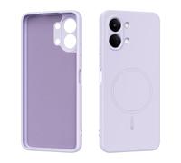 nincyee Basic Magnetic Case Compatible with Infinix Spark Go 3, Solid Color Skin-friendly Liquid Silicone Hide Magnetic Shell Slim Fit Fingerprint-resistant Purple