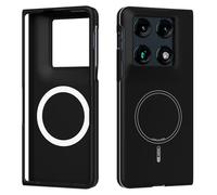 nincyee Basic Magnetic Case Compatible with Motorola Moto Razr Fold, Solid Color Skin-friendly Liquid Silicone Hide Magnetic Shell Slim Fit Fingerprint-resistant Black
