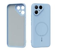 nincyee Basic Magnetic Case Compatible with Tecno Pova Curve 2 5G, Solid Color Skin-friendly Liquid Silicone Hide Magnetic Shell Slim Fit Fingerprint-resistant Light Blue
