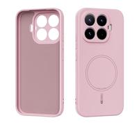 nincyee Basic Magnetic Case Compatible with Xiaomi 17T, Solid Color Skin-friendly Liquid Silicone Hide Magnetic Shell Slim Fit Fingerprint-resistant Pink