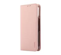 nincyee Wallet Case for Vivo X Fold3, Classic Lychee Pattern Premium Leather Flip Cover Shockproof Business RFID Anti-Theft with Card Slot Pink