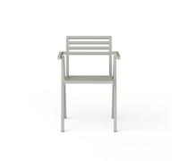 NINE 19 Outdoors Stacking Outdoor Chair w. Armrests 2 Pcs. Gray