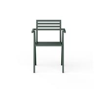 NINE 19 Outdoors Stacking Outdoor Chair w. Armrests 2 Pcs. Green