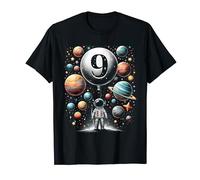 Nine 9 Year Old Astronauts 9th Birthday Boys Girls Planets T-Shirt