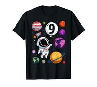 Nine 9 Year Old Astronauts 9th Birthday Boys Girls Planets T-Shirt