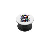Nine 9th Birthday Astronaut Galaxy Space 9 Year Old Boys PopSockets Adhesive PopGrip