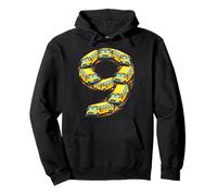 Nine 9th Birthday School Bus Back to School 9 Year Old Kids Pullover Hoodie