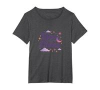 Nine & Divine: Celestial Magic for Dreamers T-Shirt, Women's Plus, Dark Heather Grey, 4X
