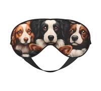 Nine Dogs Print Sleep Mask with Adjustable Strap, Comfortable Eye Cover for Travel, Yoga, Napping, Sleeping & Relaxation