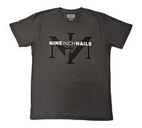 Nine Inch Nails T Shirt Icon and Band Logo Official Unisex Charcoal Grey M