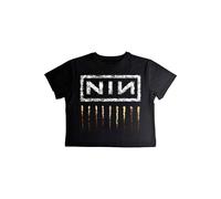 Nine Inch Nails Women's Downward Spiral Crop Top in Black | Size: 2XL Nine Inch Nails Black 2XL