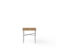 NINE Inline Coffee Table 40x40 Stainless Steel/Oak