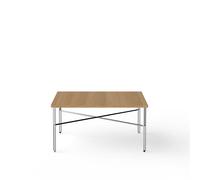 NINE Inline Coffee Table 80x80 Stainless Steel/Oak