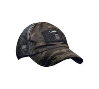 Nine Line Mesh Back Hat with Dropline Logo, Adjustable Trucker Baseball Cap, Embroidered American Flag, Unisex Hat, USA Made
