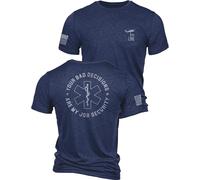 Nine Line Your Bad Decisions are My Job Security T-Shirt, Unisex Patriotic Shirt, Dropline Logo and American Flag on Sleeve