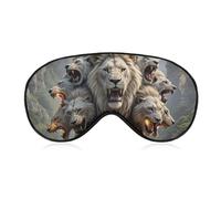 Nine Lions Sleep Mask for Women Men, Soft Eye Mask with Adjustable Strap for Sleeping, Light Blocking Travel Blindfold for Nap Comfortable Eye Cover for Home Office