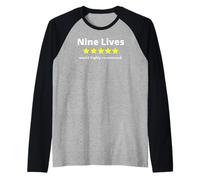 Nine Lives Five of Five Stars Would Highly Recommend Raglan Baseball Tee