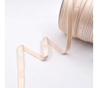 Nine Looms 5 Yards 3/8" 10mm Nude Elastics Spandex Bands Shiny Nylon Bra Strap Shoulder Tape Underwear Lingerie DIY Sewing Trim Elastic Cord for Sewing Waistband & Pants Waist (5Y Nude)