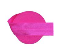 Nine Looms Satin Elastic Band 1 Inch 25mm 3 Yards High Elasticity Neon Rose Shiny Spandex Ribbon for Hair Tie Headband Dress DIY Sewing Trim (3Y Neon Rose)