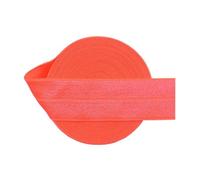 Nine Looms Shiny Fold Over Elastic Band 1 Inch 25mm 3 Yards Foe Spandex Ribbon for Hair Tie Headband Dress DIY Sewing TrimNeon Orange Knit Elastic Bands for Pants Waist Sewing (3Y Neon Orange)