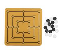 Nine Mens Morris Board Game ABS Rubber Table Game for Children | Traditional Morris Layout, Supports Strategic Play, Portable for Home Gatherings, Anytime, Anywhere, Timeless Appeal