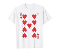 Nine of Hearts Playing Card Easy Halloween Group Costume T-Shirt