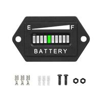NInE-ROnG 12/24V 36V 48V Battery Indicator Meter Gauge,Waterproof IP68,Lead Acid Battery Capacity Meter Use for Golf Cart,Fork Lifts,Star Car(BI001-1) (48V)