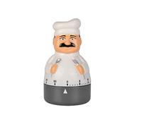 NInE-ROnG Chef-Shaped Kitchen Timer, 60-Minute Clockwork Countdown Timer