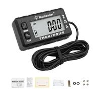 NInE-ROnG Digital Tach Hour Meter for Motorcycle ATV Marine Boat Engine | Waterproof IP67, Replaceable Battery, RPM Alert, Maintenance Reminder - Universal for 2 & 4 Stroke Gas Engines