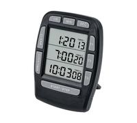 NInE-ROnG Digital Timer, 3 Channel, Large LCD, Count Down Up, Kitchen Timer, Reset Clock Alarm, Strong Magnet Bracket, Black