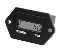 NInE-ROnG Faceted-Bezel Digital Hour Meter, 4.5-90 V DC, Resettable
