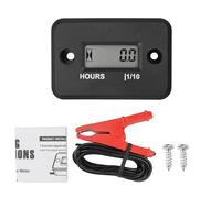 NInE-ROnG Inductive Hour Meter With Crocodile Clip,Waterproof IP68 for Gas Engine Lawn Mower Generator Pressure Washer Marine ATV Boat Outboard Motor Dirt Bike