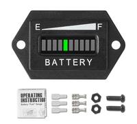 NInE-ROnG Lead Acid Battery Indicator Meter Gauge/Waterproof Battery Capacity Meter,Universal LCD Digital Battery Discharge Alert,Use for Golf Cart,Fork Lifts,Star Car,EZGO,Yamaha Club Car (12/24V)