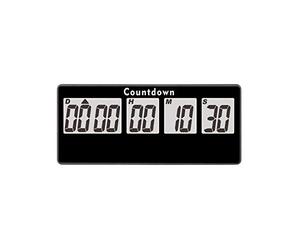NInE-ROnG Retirement Holiday Countdown Timer, 9999 Day Digital LCD, Black | Wedding, birthday, leaving do, project deadlines, 60-sec signal, counts up after zero, pause and resume, desk and fridge use