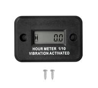 NInE-ROnG Vibration Digital Hour Meter Self-powered Gauge Waterproof IP68 for Air Compressor Mini Tractor Snow Blower (Black)