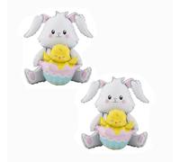 Nine San 2 Pack of 2 Standing Rabbit Foil Balloons, Easter Balloons, Pastel Metallic (Pink, Yellow, White), 65 x 95 cm, Unisex Kids, Easter Decoration, Party