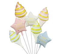 Nine San Pack of 7 Ice Cream Balloons Ice Cream Foil Balloon Food Balloon Ice Balloon Candy Sweet Party Ice Decorations