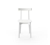 NINE Skinny Wooden Dining Chair White/Ash