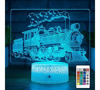 NINE SQUARE EGOU Kids Train Decor Night Light, Night Train Lamp with Touch and Remote 7 Colors Changing Timer Dimmable Cool Room Decor Trains for 4 Year Old Boys as Bedside Lamp for Boys Girls